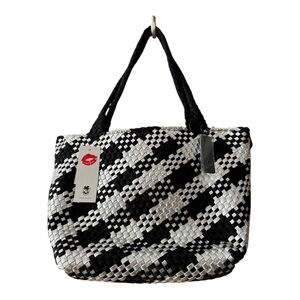 Wildfox Black and Silver Woven Tote Bag
